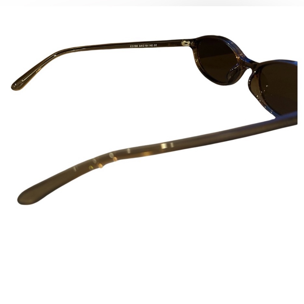 Women’s Retro 90s Narrow Oval Cat Eye Sunglasses Bundle | Black/Brown | New - Picture 6 of 7